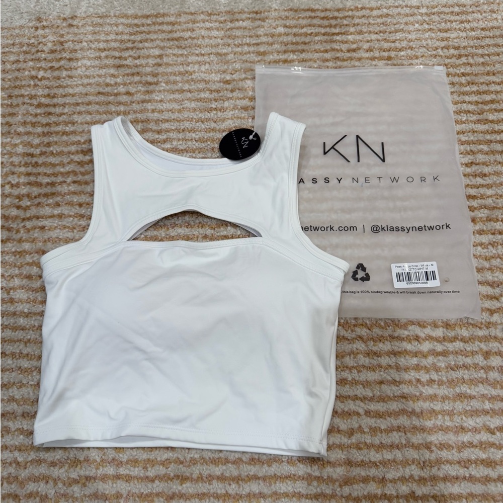 Klassy Network Peek a Boo white crop size medium